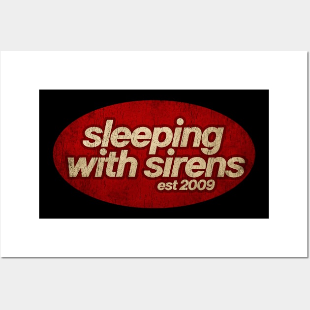 Sleeping With Sirens - Vintage Wall Art by Skeletownn